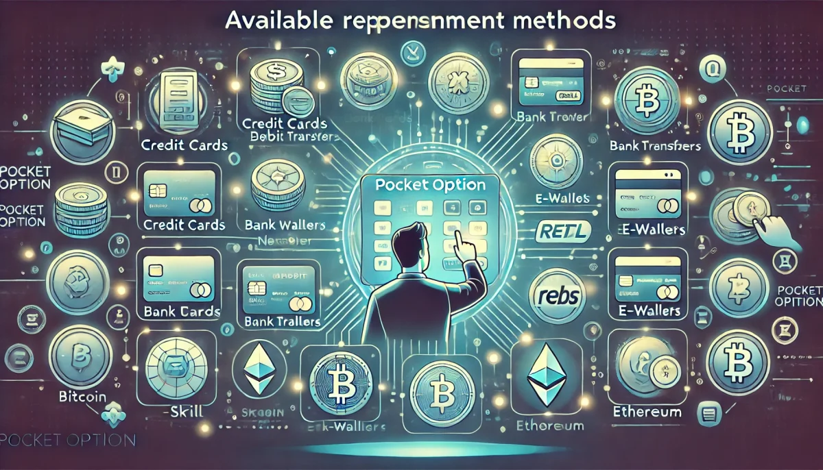 Доступные методы пополнение Pocket Option